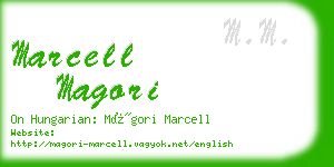 marcell magori business card